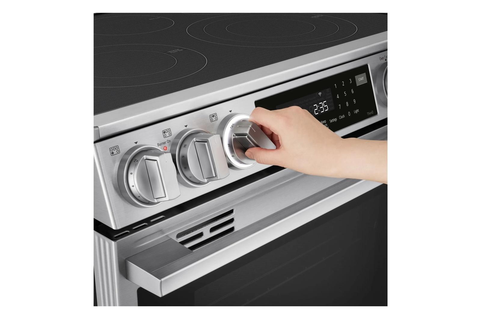 Lg LSEL6337XE 6.3 cu. ft. Smart Electric Slide-in Range with InstaView®, ProBake Convection®, and Air Fry