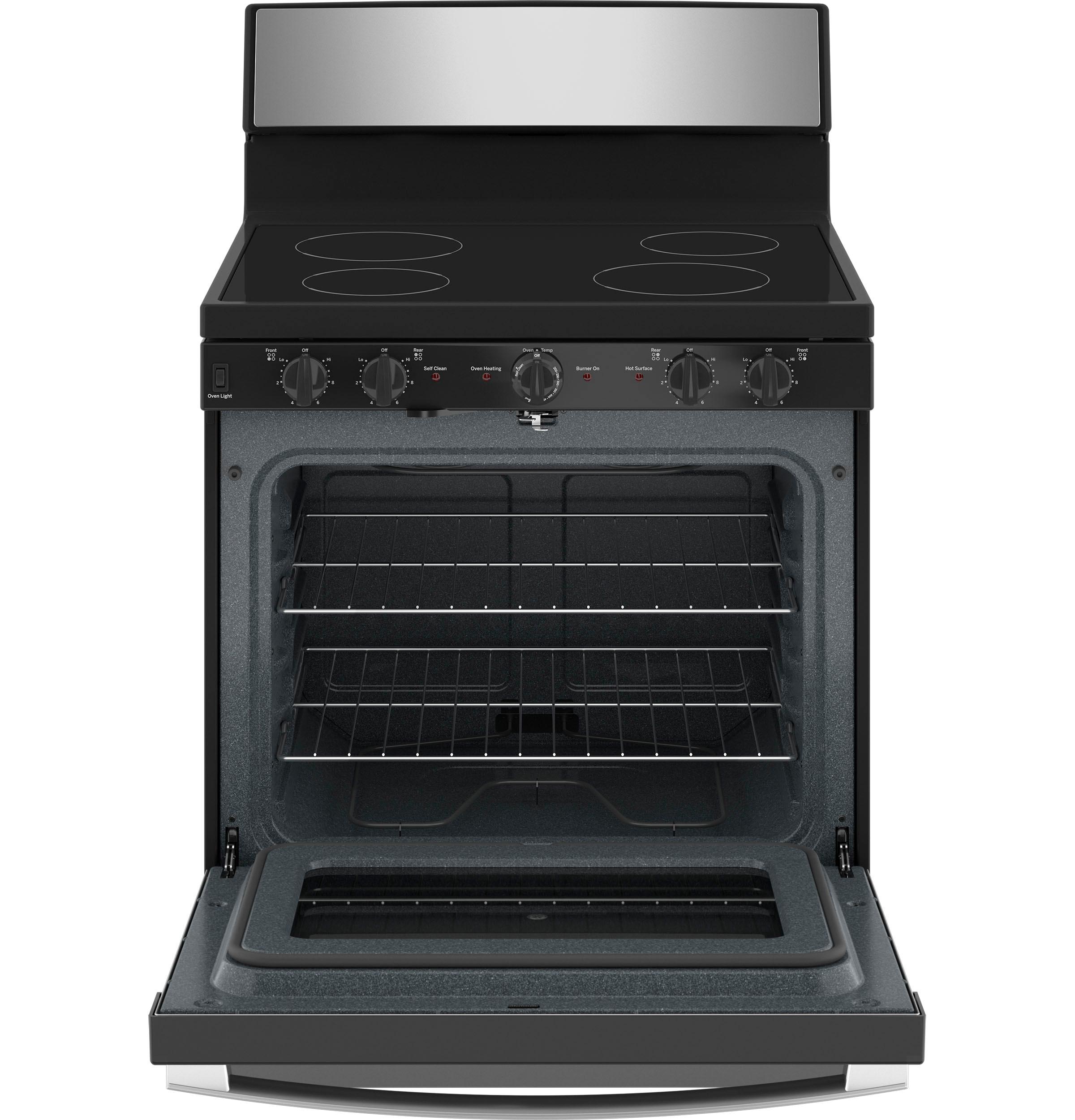 JB480SYSS GE® ENERGY STAR® 30" Free-Standing Electric Radiant Smooth Cooktop Range
