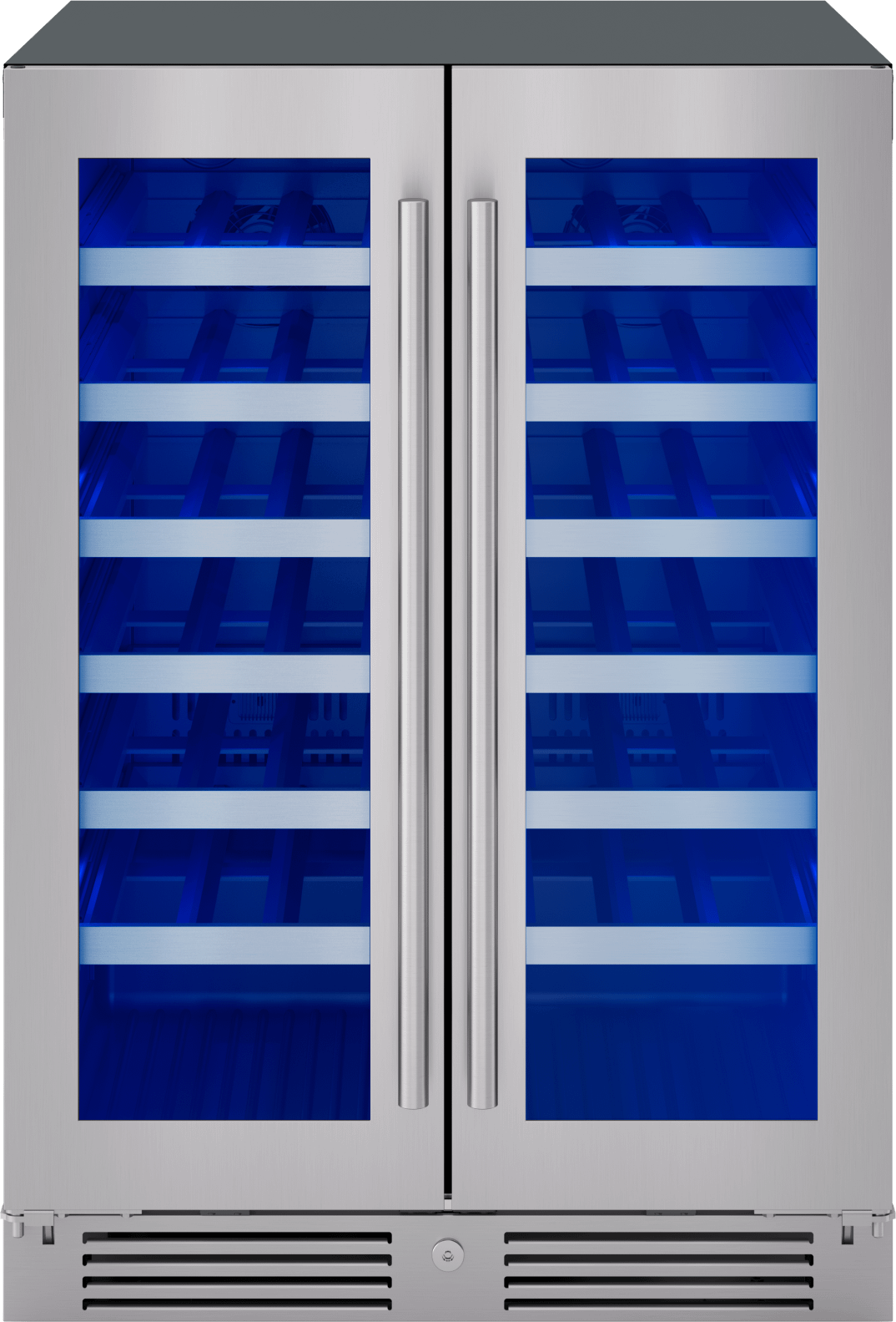Zephyr PRW24C32CG Presrv Wine Cooler, 24in UC, SS+Gls, Fr Door, 2Z