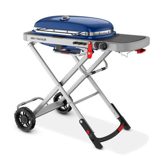 9020001 Weber Traveler® Portable Gas Grill - Deep Ocean Blue