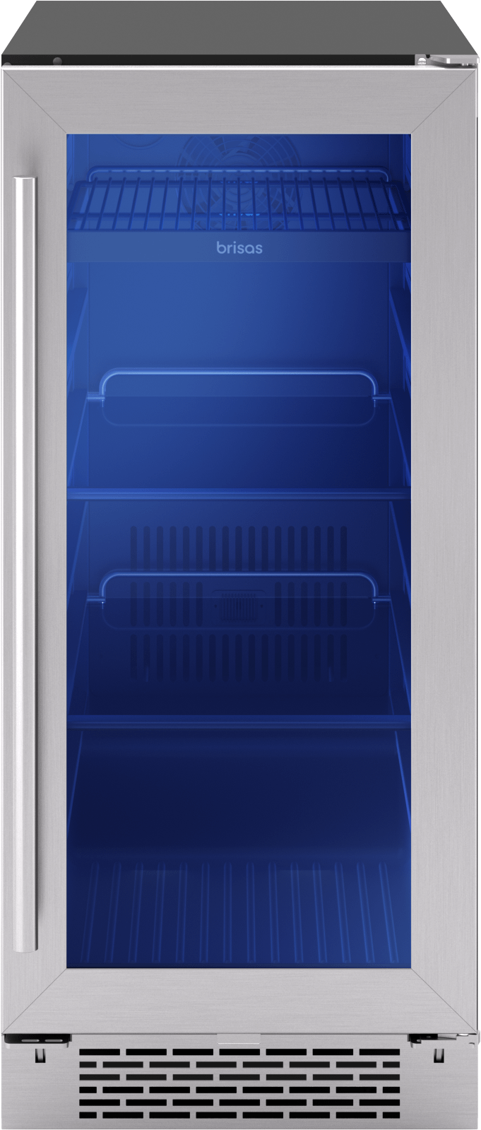 Zephyr BBV15C01AG Brisas Bev Cooler, 15in UC, SS+Gls, Rvs, 1Z