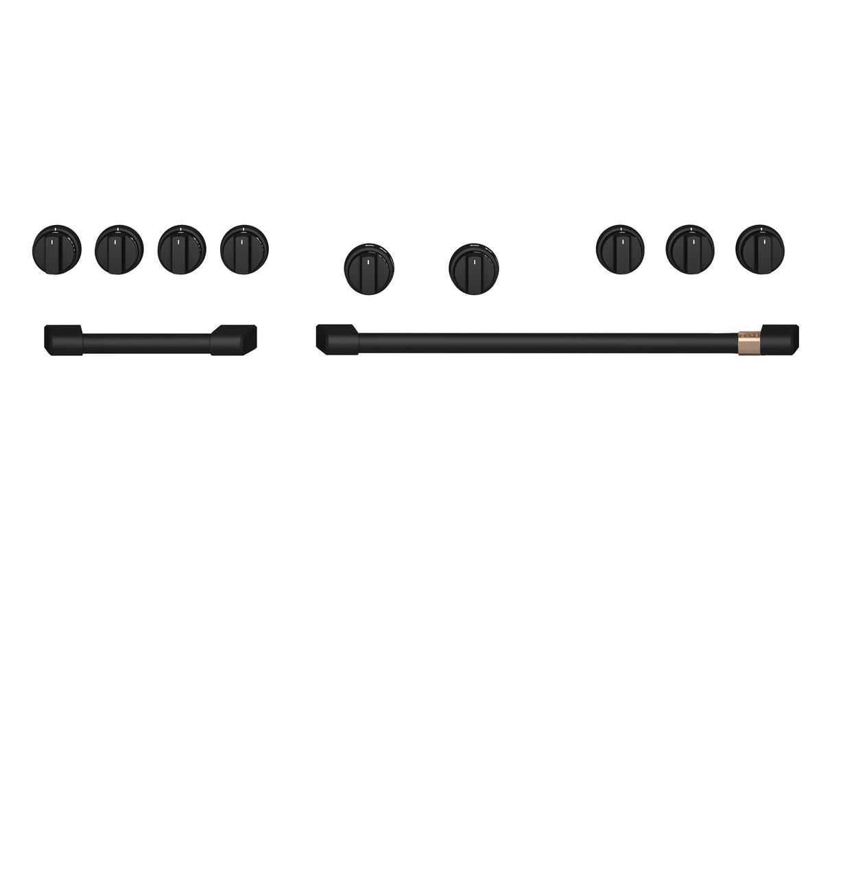 Cafe CXPR8HKPTFB CAF(EBACK)™ 48" Flat Black Handle & Knob Set for Pro Range and Rangetop