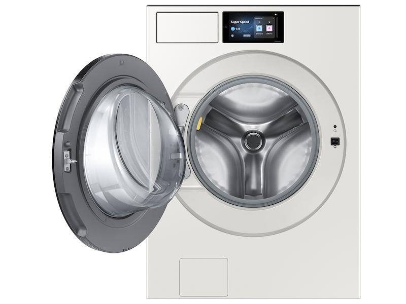 Samsung WF90F53ADY 5.3 cu. ft. Bespoke AI Ultra Capacity Front Load Washer with AI Home and AI OptiWash+ in Ivory