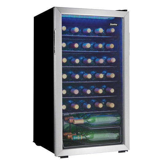 DWC036A1BSSDB6 Danby 36 Bottle Free-Standing Wine Cooler in Stainless Steel