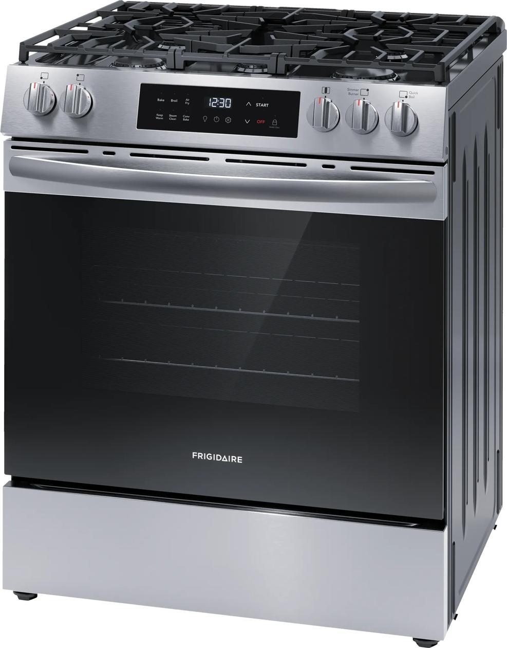 Frigidaire FCFG3082BS 30" Front Control Gas Range with Air Fry