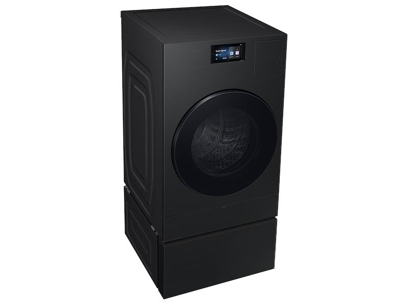 Samsung WE702NB Bespoke AI Laundry Combo™ Pedestal with Storage Drawer in Brushed Black