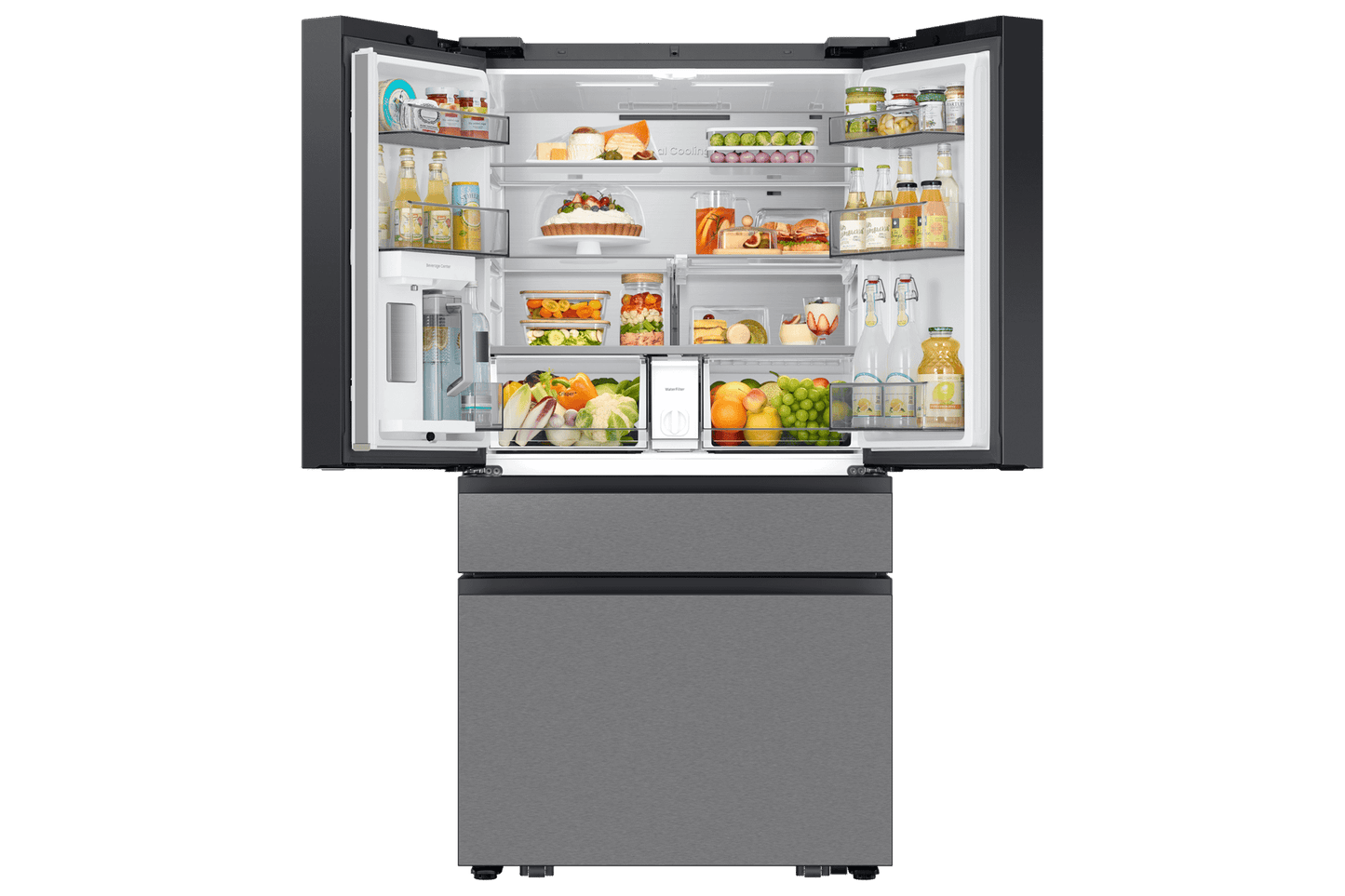 Samsung RF90F23EECR Bespoke AI 4-Door French Door AI Family Hub™ AI Vision & Inner Bev. Center 23 cu.ft.
