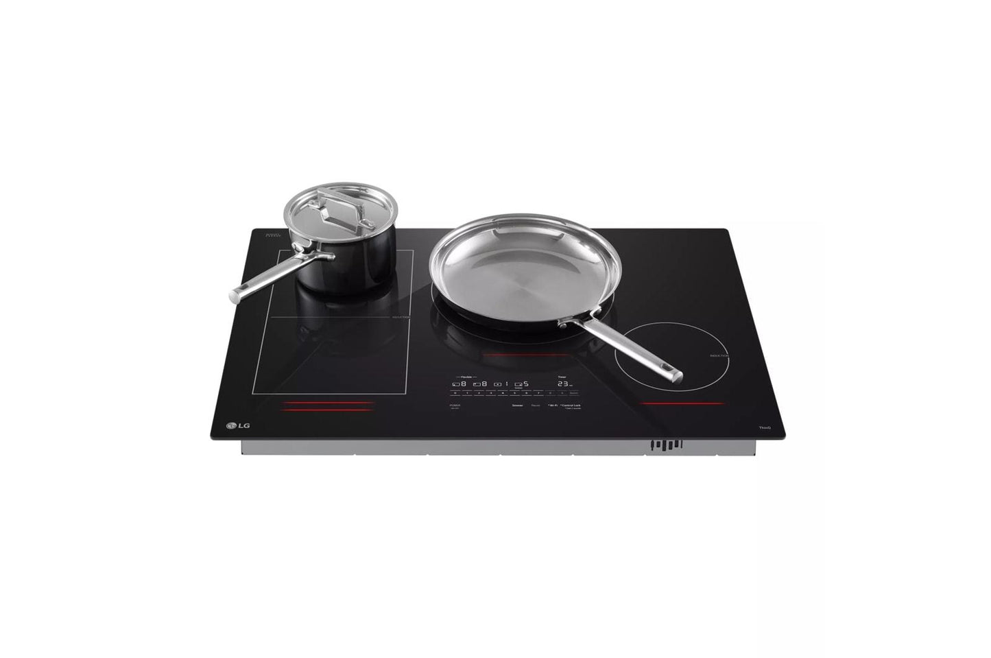 Lg CBIH3017BE 30" Induction Cooktop, 4 Elements, White Backlit, Red Bar, Bridge, ThinQ®