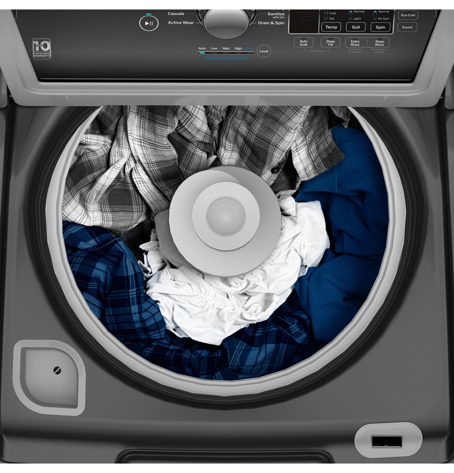 GTW585BPVDG GE® 4.5 cu. ft. Capacity Washer with Water Level Control