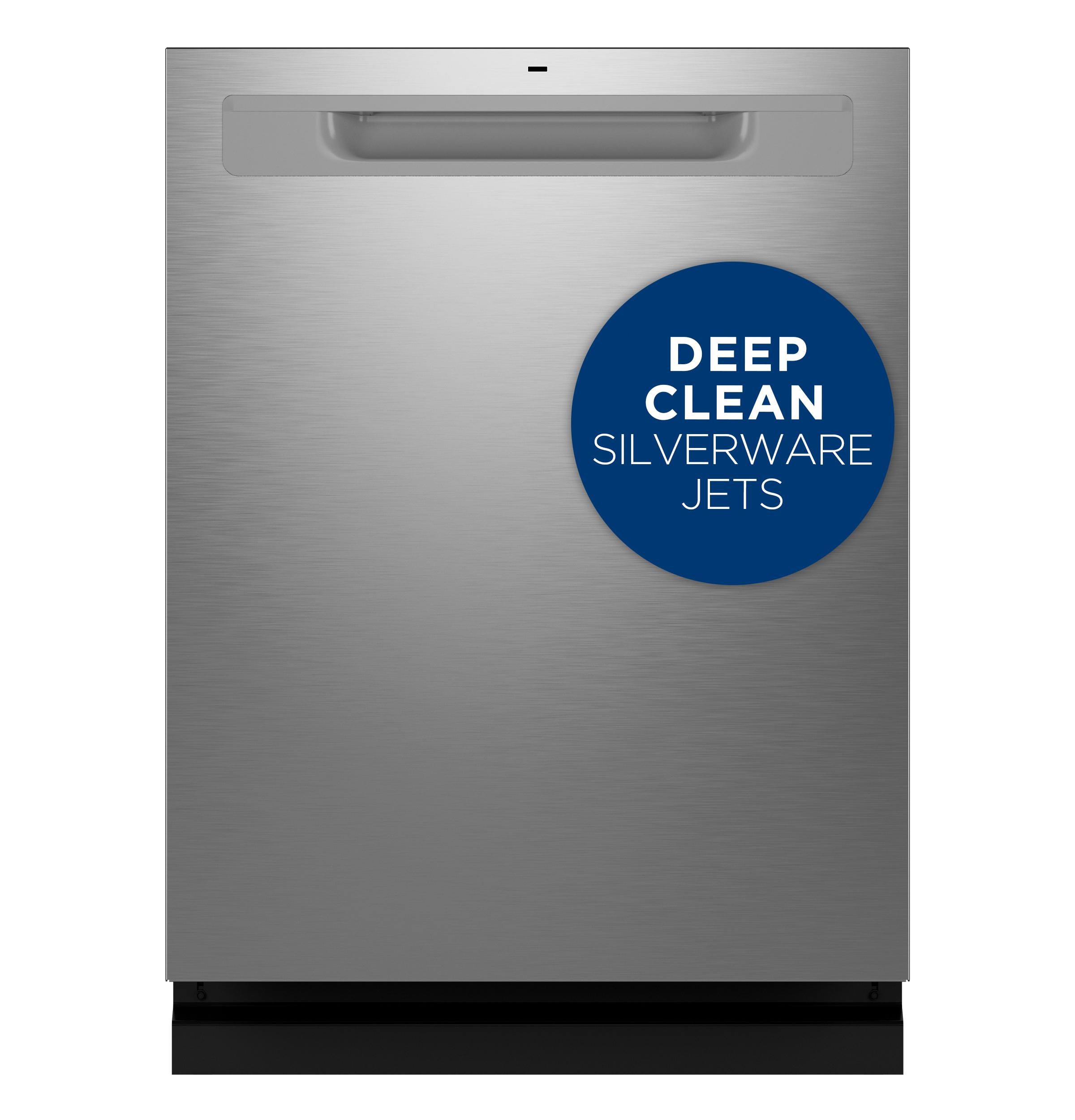 GE® ENERGY STAR® Fingerprint Resistant Top Control with Stainless Steel Interior Dishwasher with Sanitize Cycle