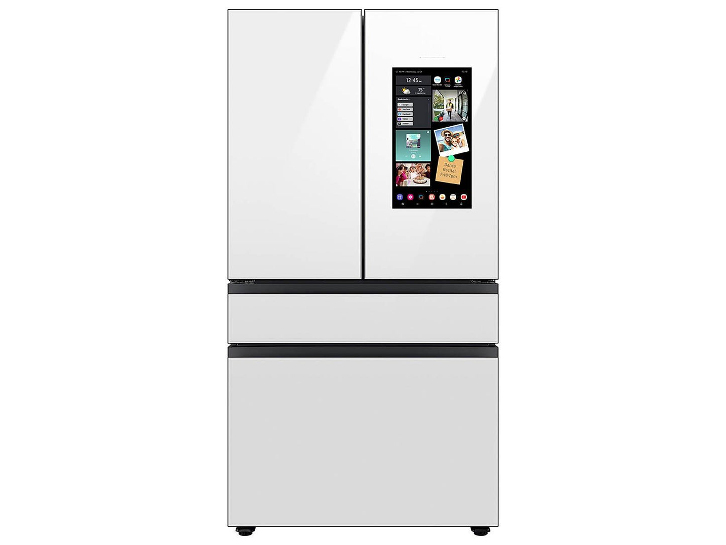 Samsung RF29BB890012 Bespoke 4-Door French Door Refrigerator (29 cu. ft.) with Family Hub™ in White Glass
