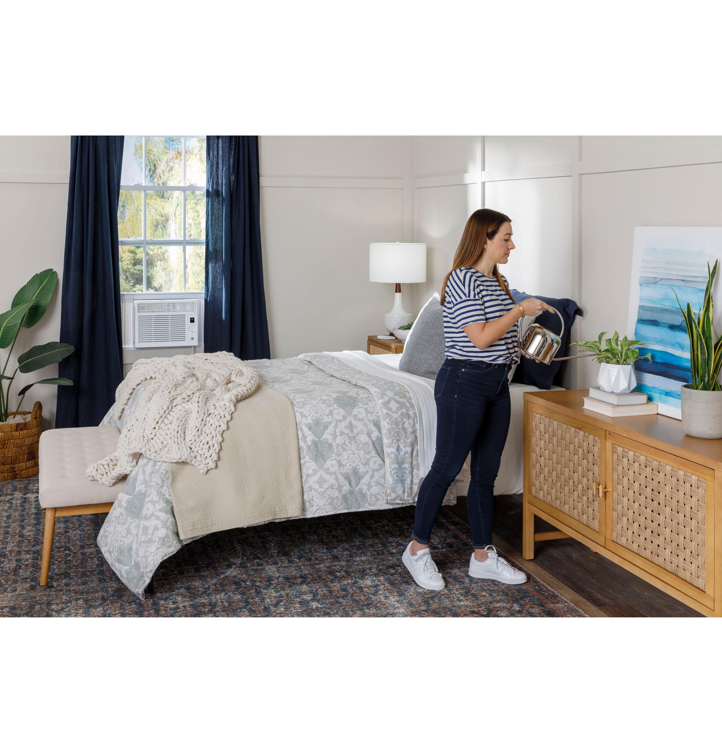 AHW05LZ GE® 5,000 BTU Electronic Window Air Conditioner for Small Rooms up to 150 sq ft. in White size 12 9/16 H x 16 7/16 W x 15 D