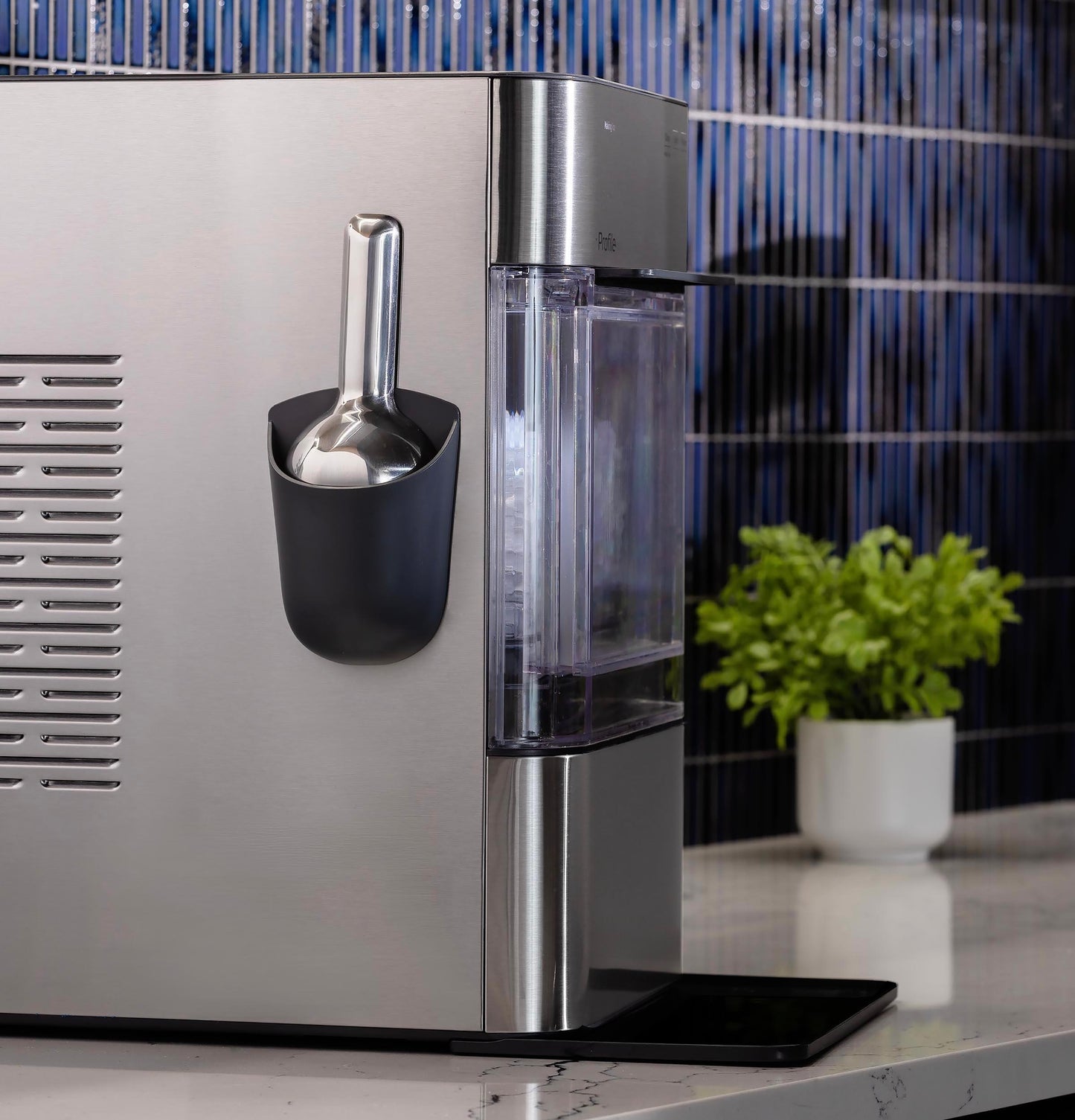 XPIO13SWBB GE Profile™ Opal™ 2.0 Ultra Nugget Ice Maker with Side Tank and Scale Inhibiting Filter