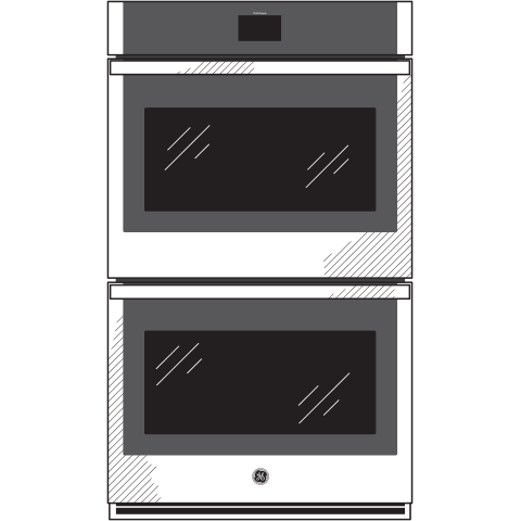 GE® 30" Smart Built-In Self-Clean Convection Double Wall Oven with Never Scrub Racks