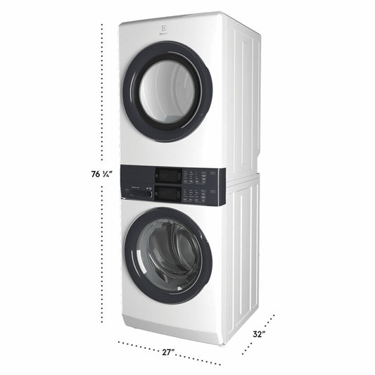 Electrolux ELTG7300AW Laundry Tower Single Unit Front Load 4.4 Cu. Ft. Washer & 8 Cu. Ft. Gas Dryer