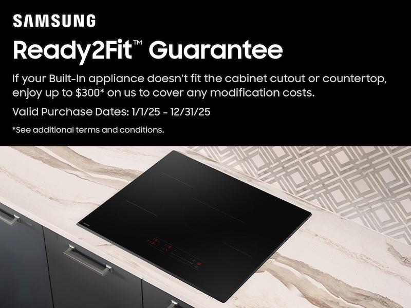 Samsung CC70F30S2D 30" Induction Cooktop with Anti-Scratch Matte Glass and Sync Burners in Black
