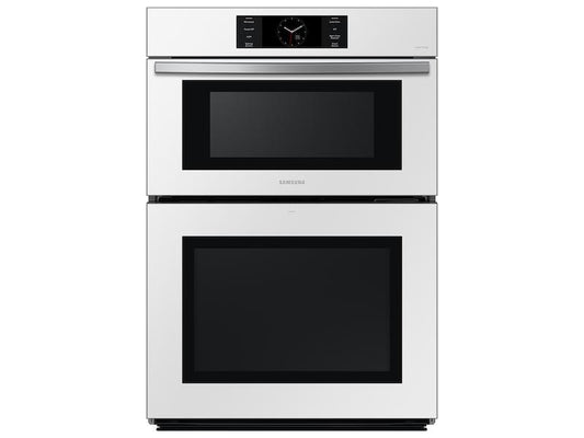 Samsung NQ70CB700D12AA Bespoke 30" Microwave Combination Wall Oven with with Flex Duo™ in White Glass