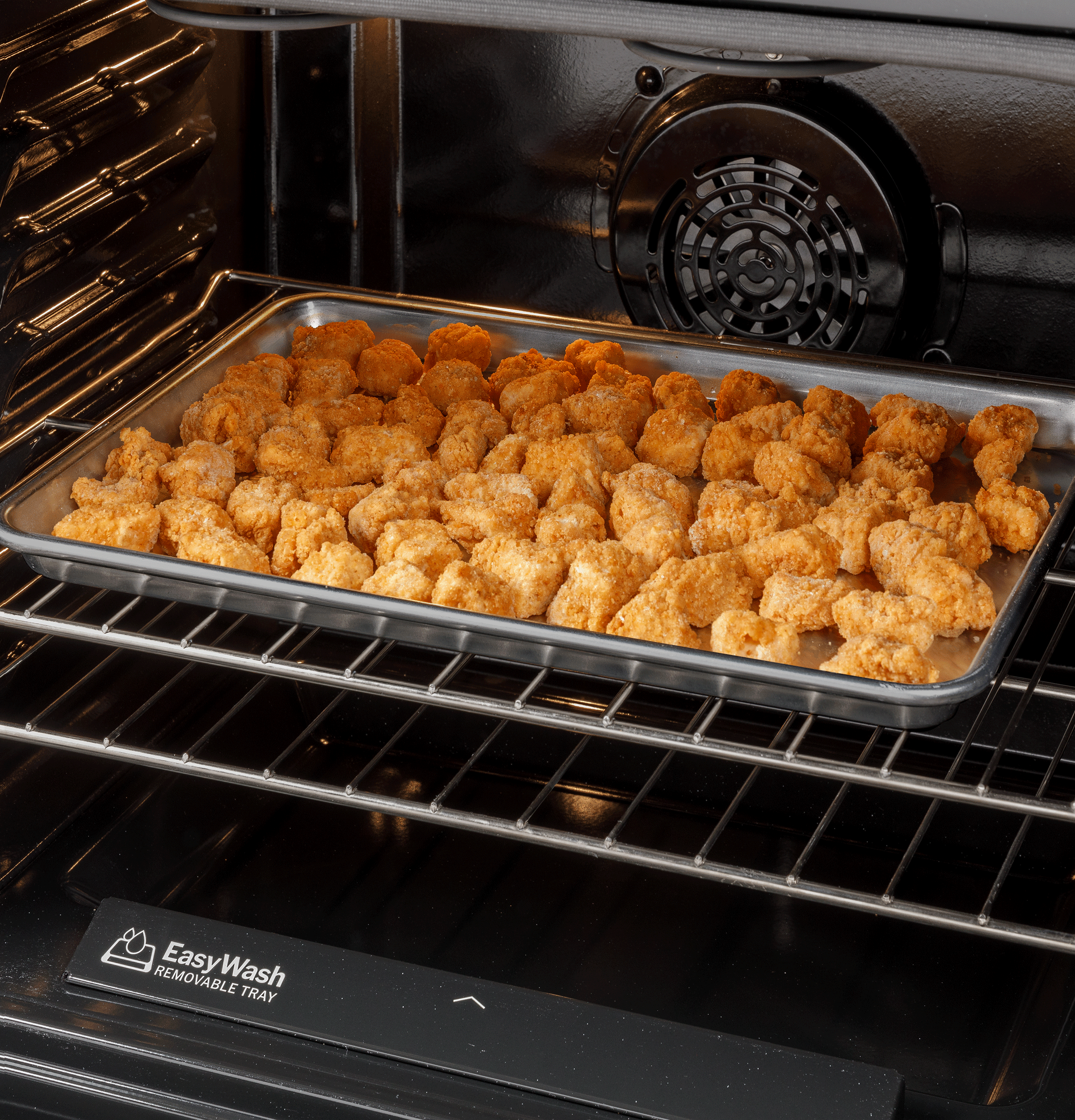 GRS600AVDS GE® ENERGY STAR® 30" Slide-In Electric Convection Range with No Preheat Air Fry and EasyWash™ Oven Tray