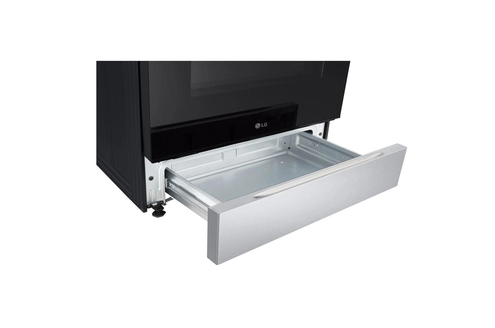 Lg LSGL5833X 5.8 cu.ft. Smart Gas Single Oven Slide-in Range, Air Fry, Fan Convection, EasyClean®, Self Clean, ThinQ®, Printproof® Stainless Steel - New Handle