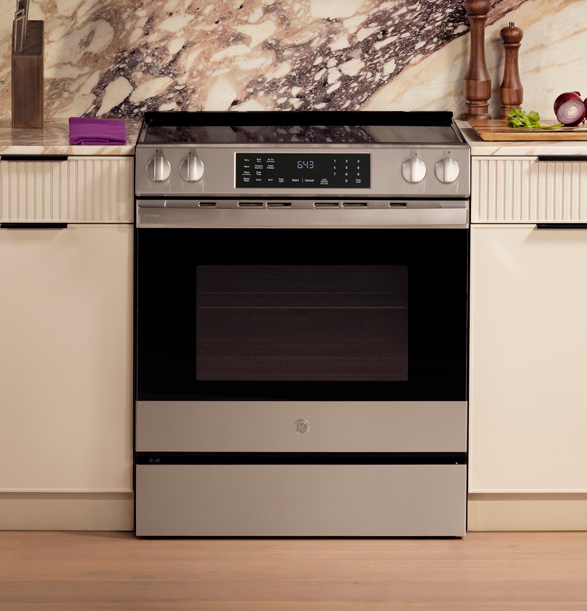 PHS700AYFS GE Profile™ ENERGY STAR® 30" Smart Slide-In Induction and Convection Range with No Preheat Air Fry and EasyWash™ Oven Tray