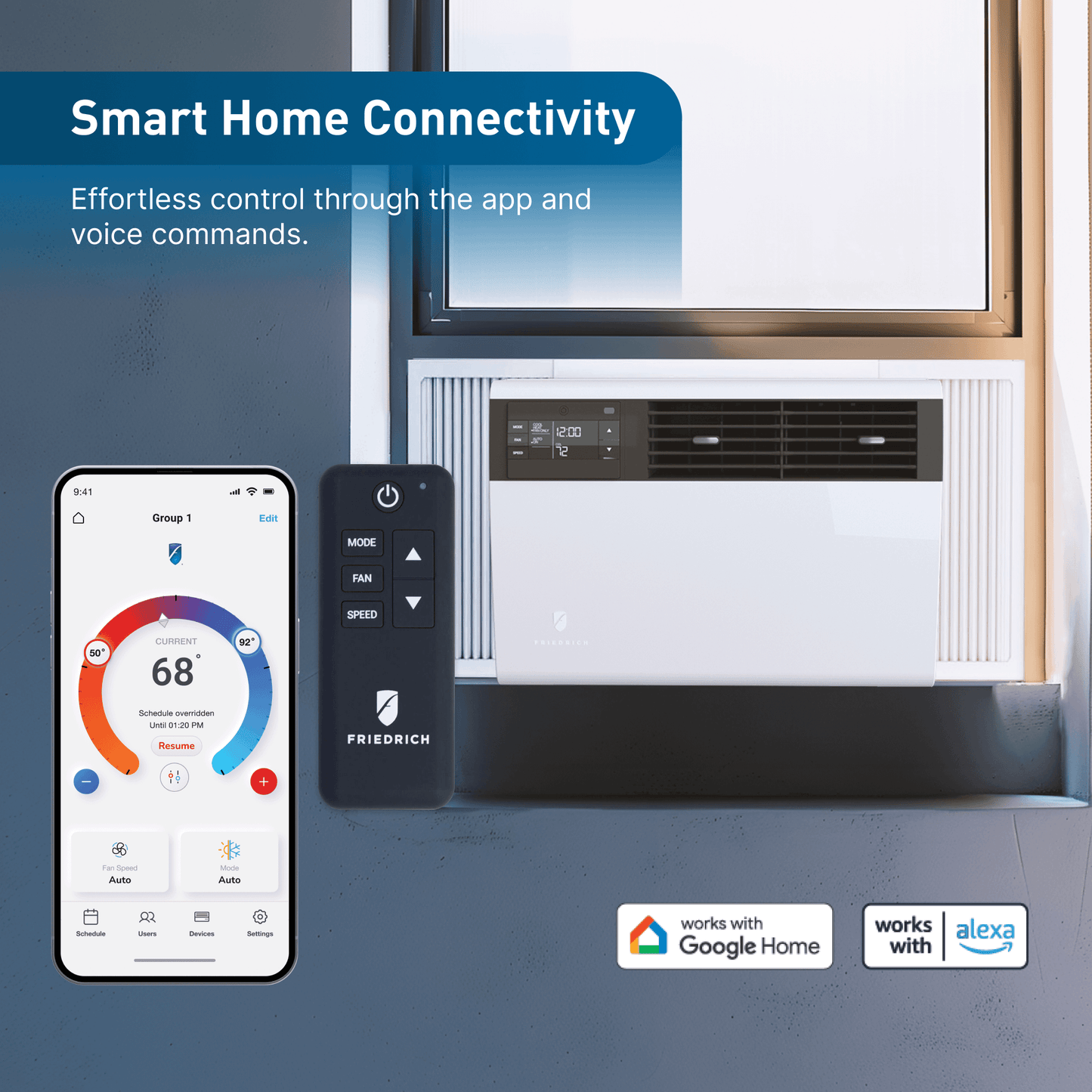 KCVM24B30A Friedrich K hl Inverter 24,000 BTU 230V Smart Window/Wall Air Conditioner - Cool only
