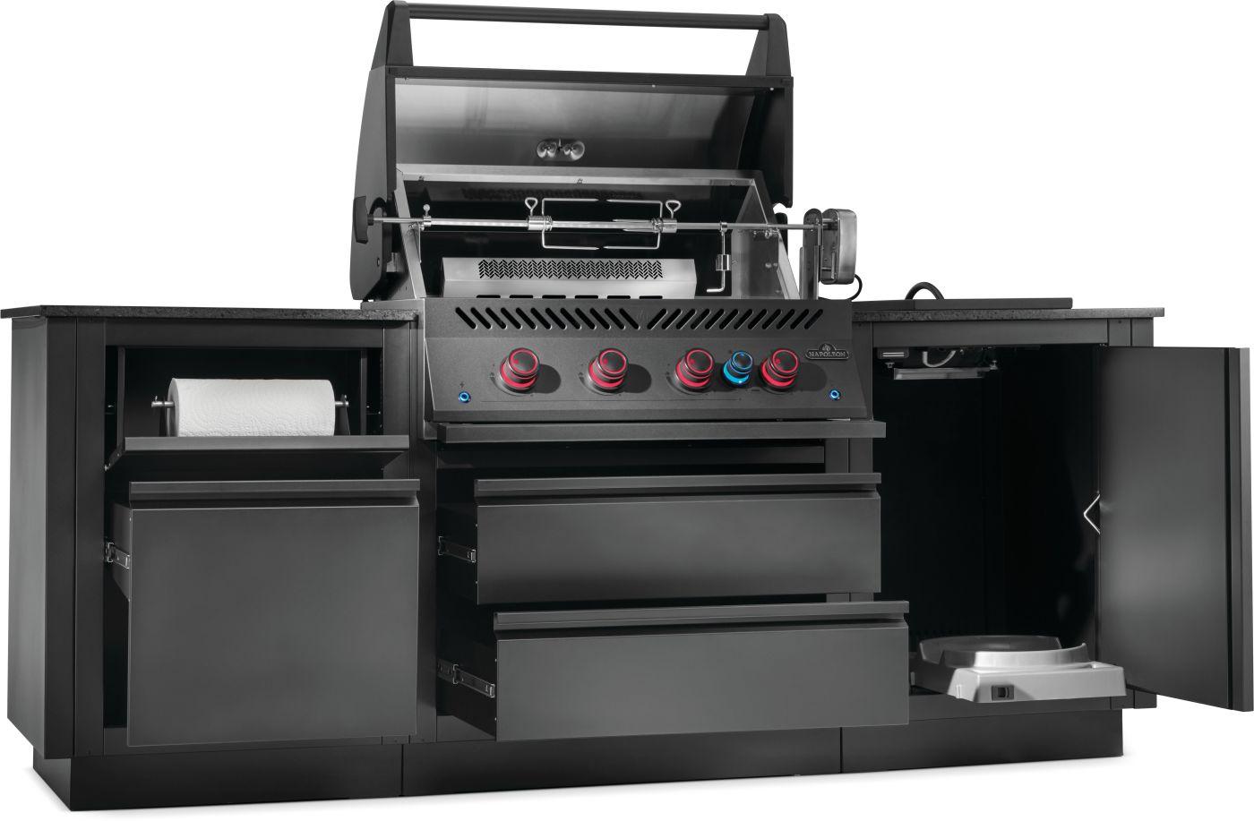 Napoleon Bbq ODK300BIG32RBPMK1 OASIS 300 Outdoor Kitchen, Built-in 700 Series 32 With Soft Close , Propane, Matte/Matt Black