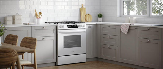 Frigidaire FCFG3062AW 30" Front Control Gas Range with Quick Boil