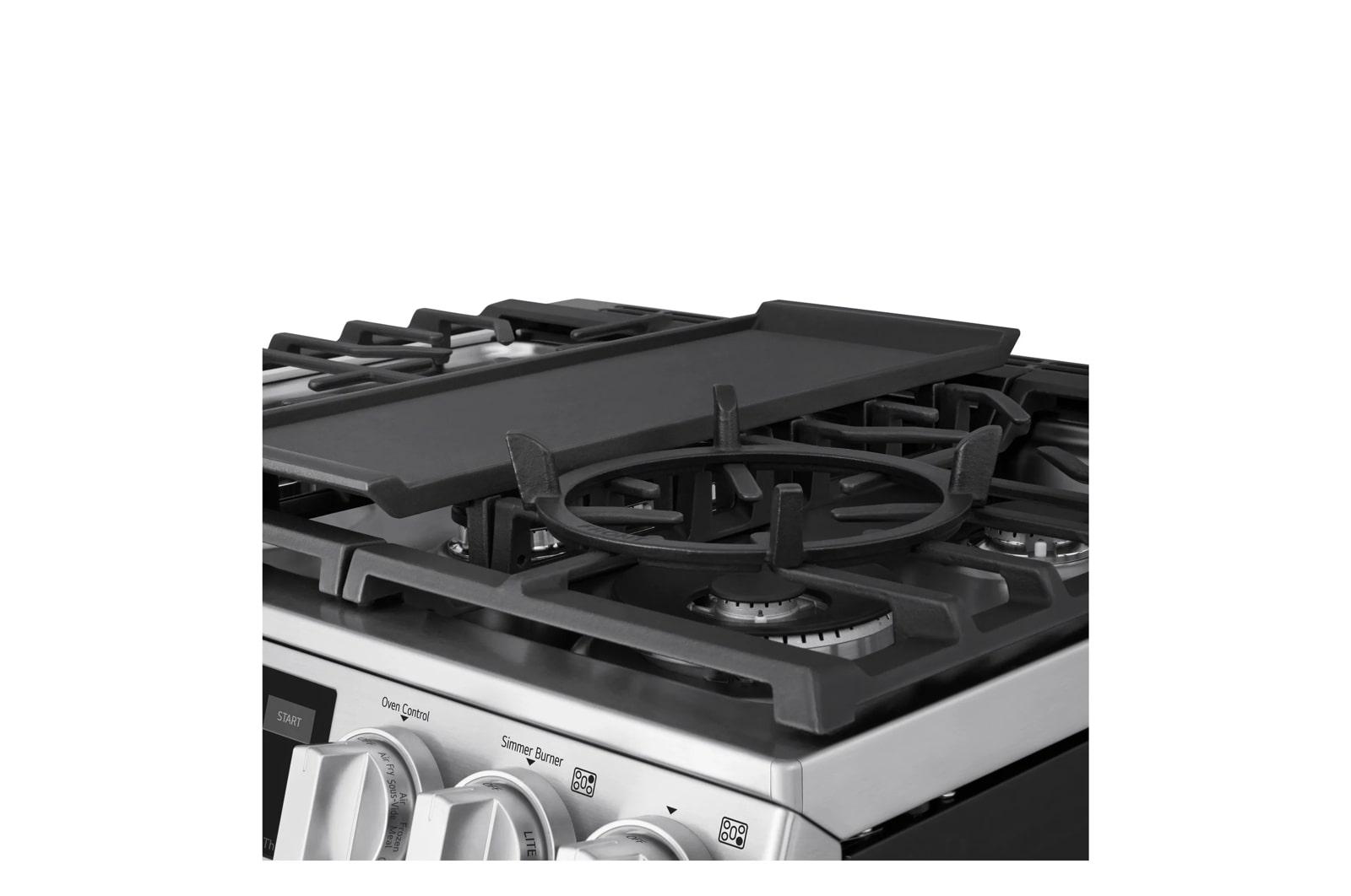 Lg LSGL6337X 6.3 cu ft. Smart Gas Slide-In Range with InstaView®, ProBake Convection®, and Air Fry