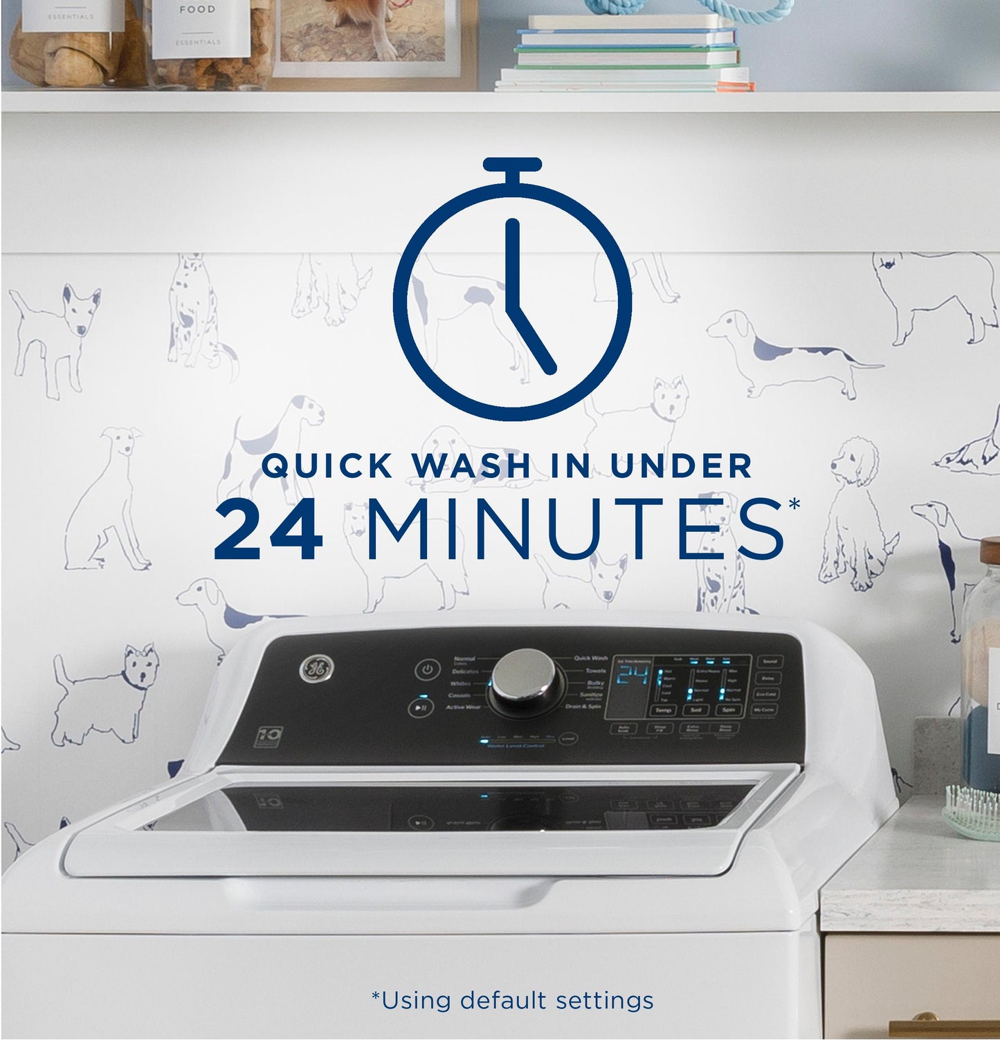 GTW585BPVDG GE® 4.5 cu. ft. Capacity Washer with Water Level Control