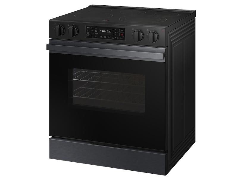 Samsung NSE6DG8100MT Bespoke 6.3 cu. ft. Smart Slide-In Electric Range with Precision Knobs in Matte Black Steel