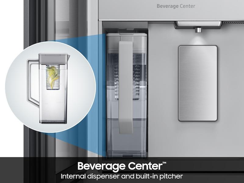 Samsung RF90F23AEW Bespoke 23 cu. ft. Counter Depth 4-Door French Door Refrigerator with AI Family Hub™+ AI Vision Inside™ in White Glass