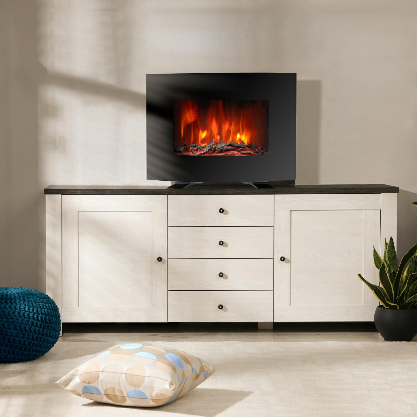 DDEF02213BD13 Danby Designer 22" Wall Mount Electric Fireplace in Black
