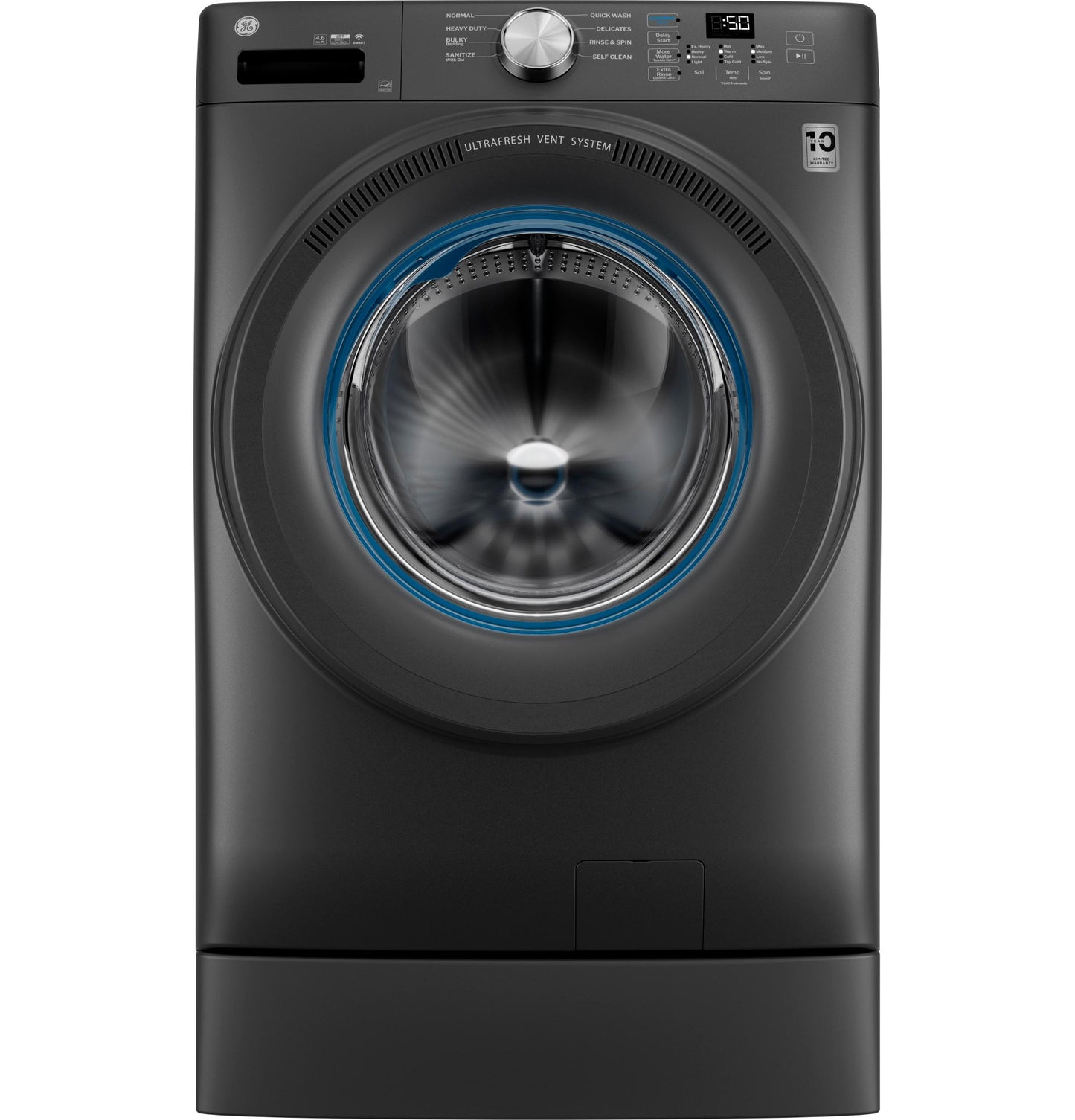 GFW350SPYDS GE® ENERGY STAR® 4.6 cu. ft. Capacity Smart Front Load Washer with UltraFresh Vent System with OdorBlock™