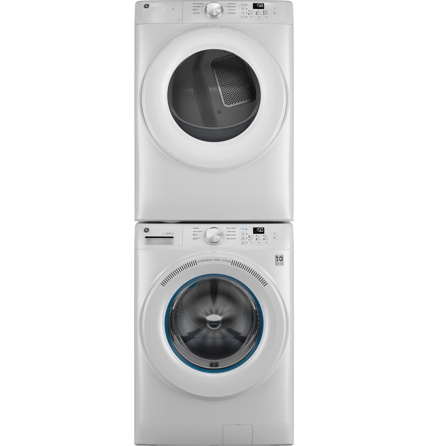 GFD35GSSYWW GE® ENERGY STAR® 7.8 cu. ft. Capacity Smart Front Load Gas Dryer
