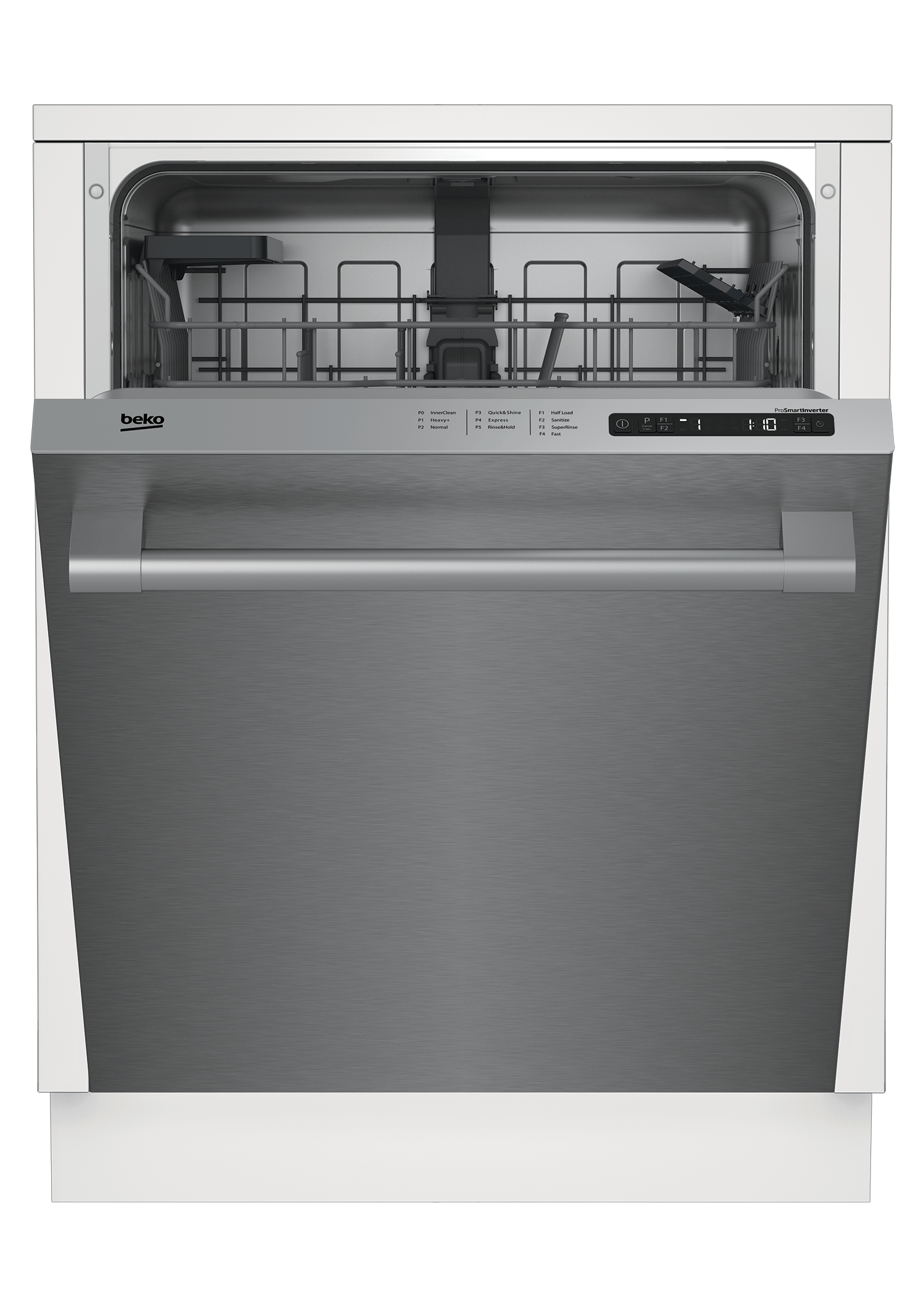 Beko Tall Tub Stainless Dishwasher, 14 place settings, 48 dBa, Top Control