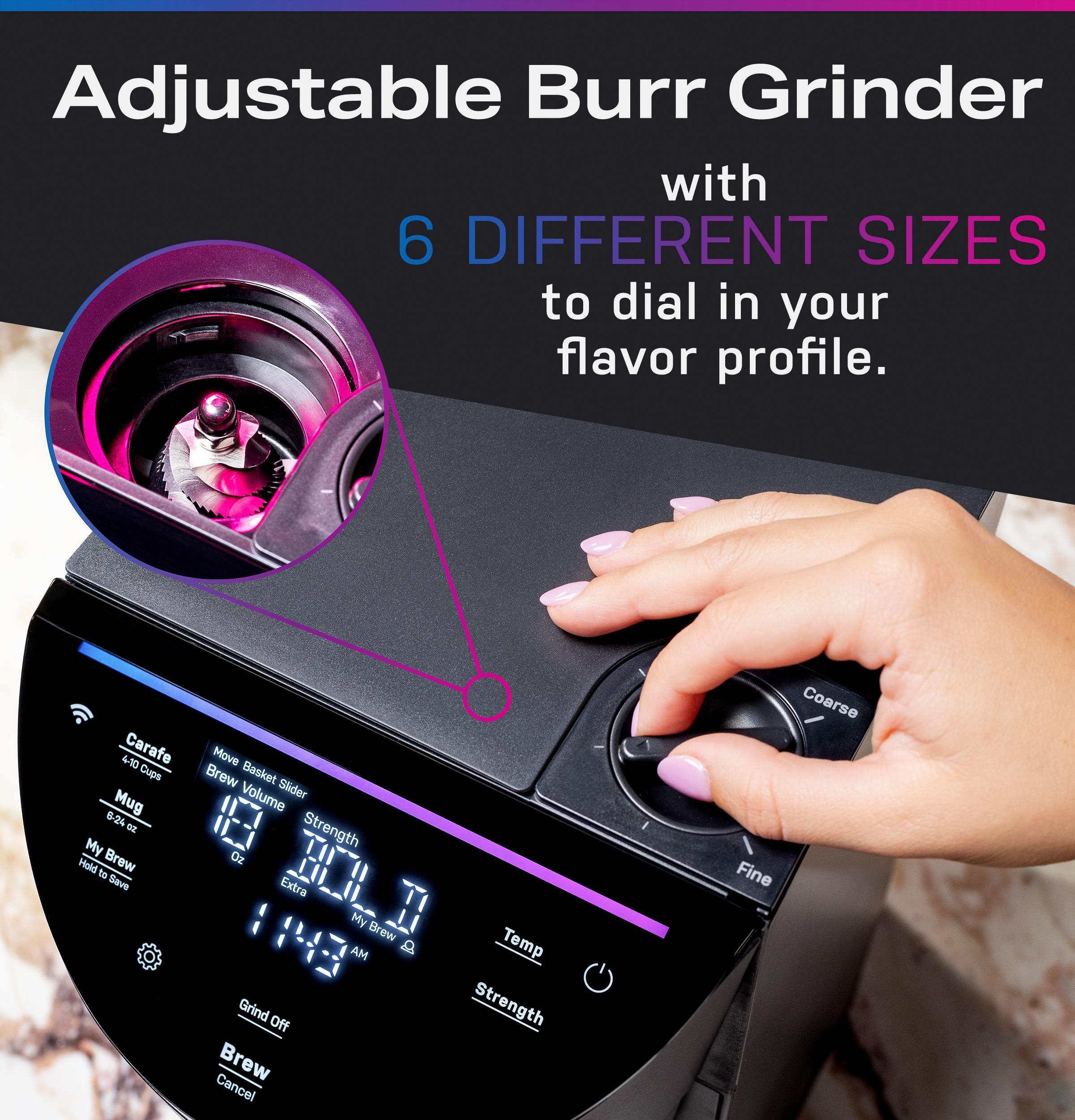 P7CGAAS6TBB GE Profile™ Smart Grind and Brew Coffee Maker with Podless Single Serve