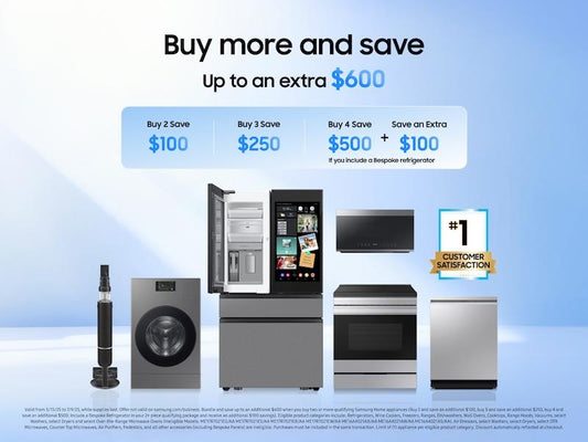 Samsung RF70F29DER Bespoke 29 cu. ft. 4-Door French Door Refrigerator with Inner Beverage Center™ & FlexZone™ Drawer in Stainless Steel