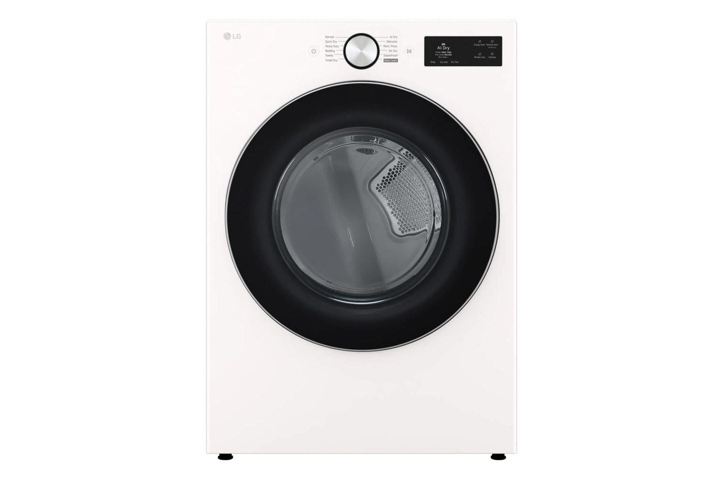 Lg DLGX5801A 7.4 cu. ft. Ultra Large Capacity Smart Front Load Gas Dryer with TurboSteam®, AI Sensing and Hybrid Electronic Controls with LCD Display