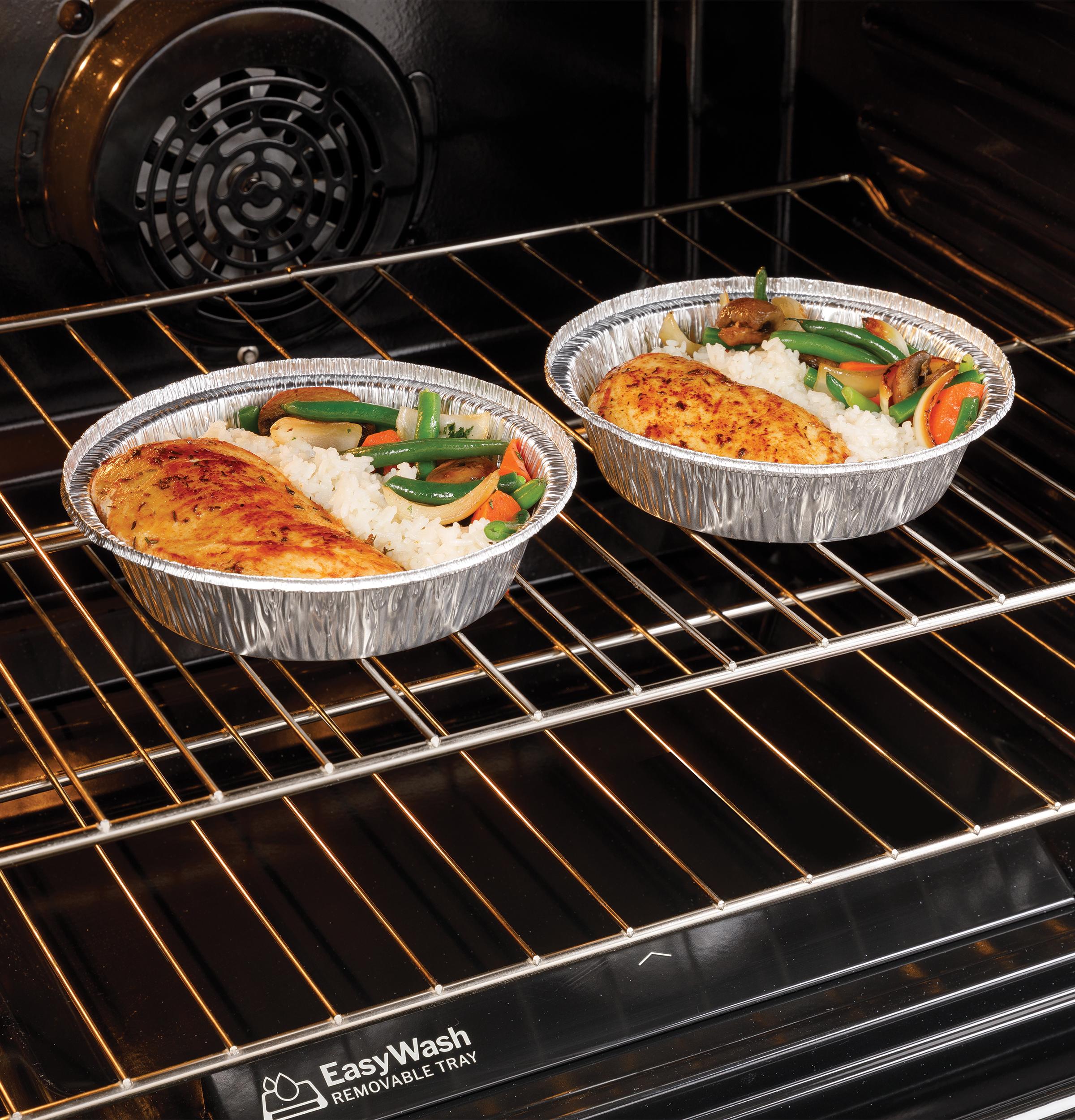 GRS600AVDS GE® ENERGY STAR® 30" Slide-In Electric Convection Range with No Preheat Air Fry and EasyWash™ Oven Tray