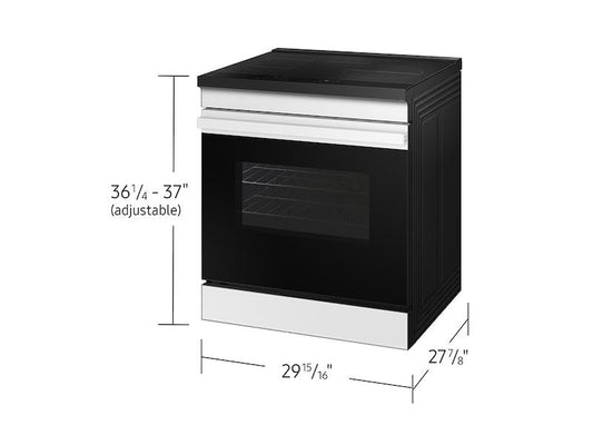 Samsung NSI6DB930012 Bespoke 6.3 cu. ft. Smart Slide-In Induction Range with Anti-Scratch Glass Cooktop & Air Fry in White Glass