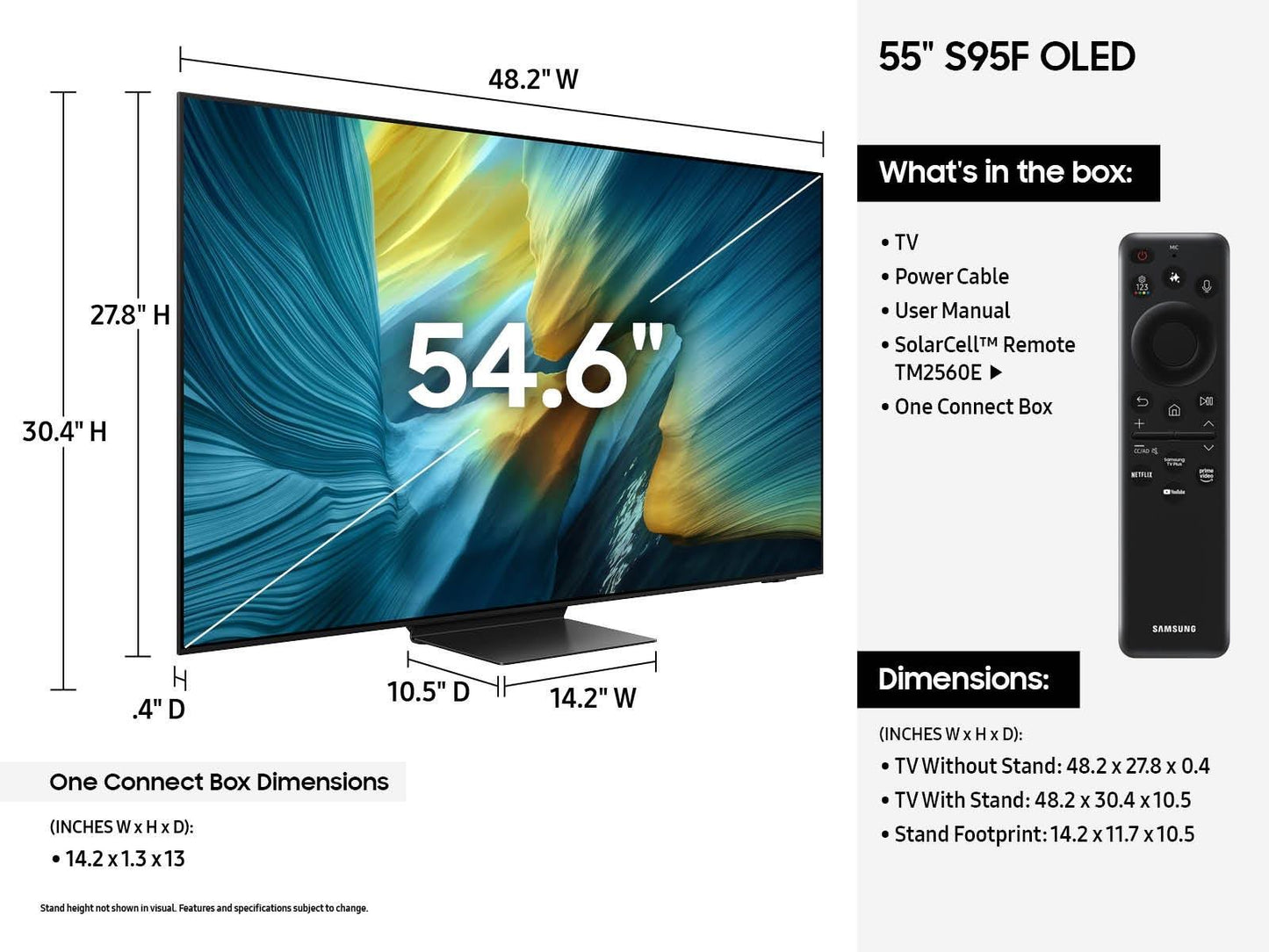 Samsung QN55S95FAFXZA 55" Class OLED S95F 4K Samsung Vision AI Smart TV (2025)