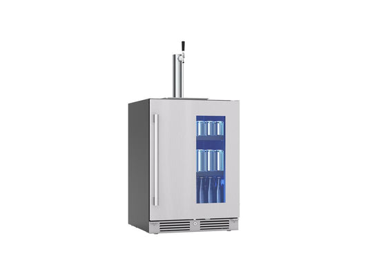 PRKB24C01AG Presrv Kegerator & Beverage Cooler, 24in Under Cabinet, SS+Glass, Reverse Door, 1 Zone