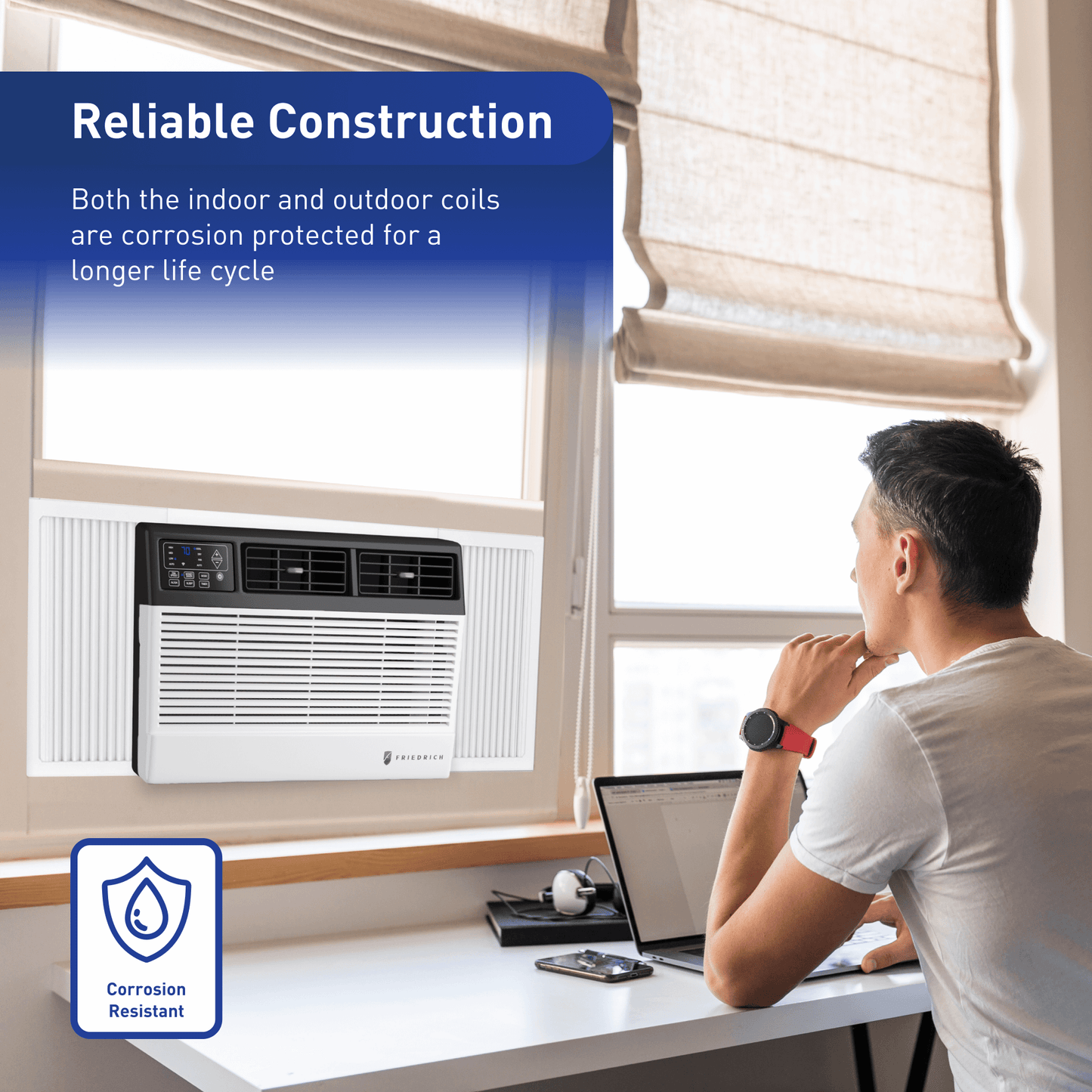 CCF12B10C Friedrich Chill Premier 12,000 BTU 115V Smart Window Air Conditioner - Cool Only