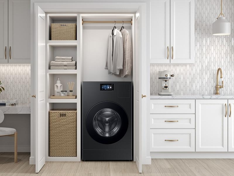 Samsung WD53DBA900HB 5.3 cu. ft. Bespoke AI Laundry Ventless Heat Pump Dryer Combo™ All-in-One Ultra Capacity Washer with AI Home in Brushed Black