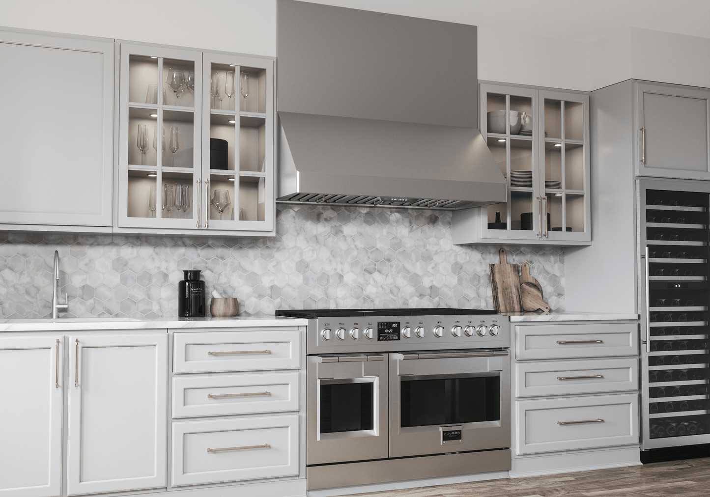 Zephyr AK7548CS Tempest II, 18in Wall, 48in, SS, LED, ACT