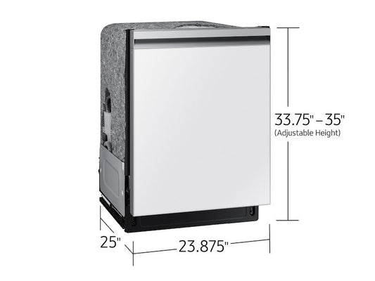 Samsung DW80CB545012AA Bespoke AutoRelease Smart 46dBA Dishwasher with StormWash™ in White Glass