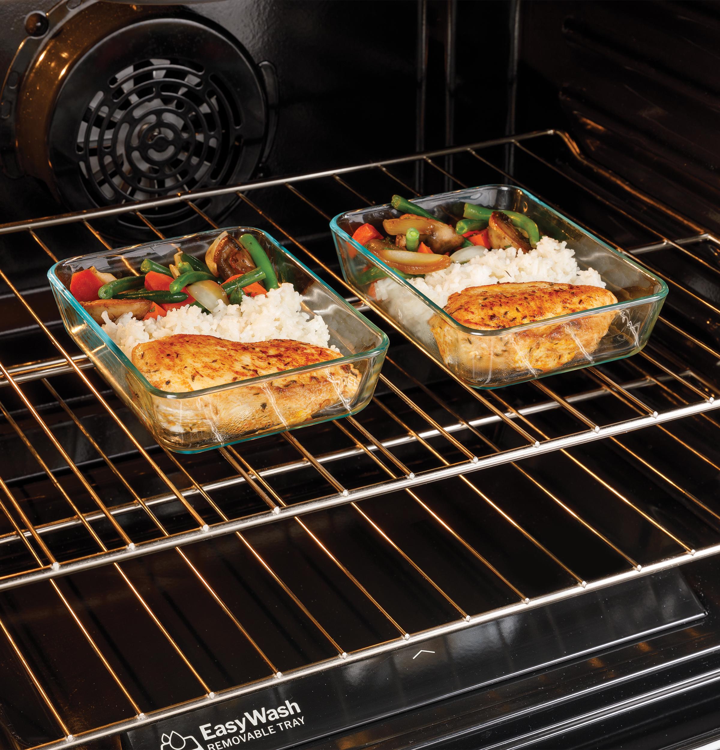 GRS600AVDS GE® ENERGY STAR® 30" Slide-In Electric Convection Range with No Preheat Air Fry and EasyWash™ Oven Tray