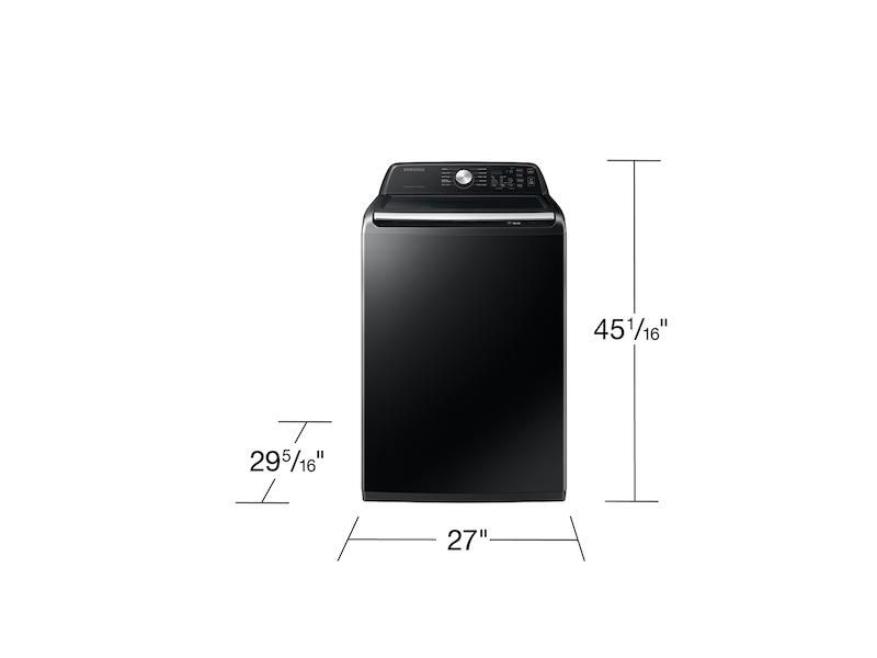 Samsung WA46CG3505AVA4 4.6 cu. ft. Large Capacity Smart Top Load Washer with ActiveWave™ Agitator and Active WaterJet in Brushed Black