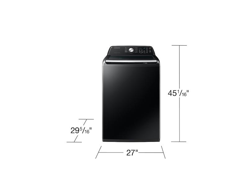 Samsung 4.7 cu. ft. Large Capacity Smart Top Load Washer with Active WaterJet in Brushed Black