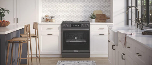 Frigidaire GCFG3060BD 30" Front Control Gas Range with Total Convection